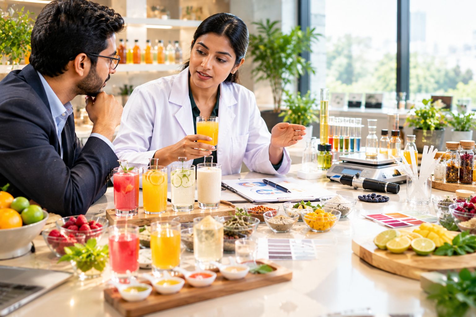 Beverage recipe formulation consultant developing innovative drink recipes and formulations