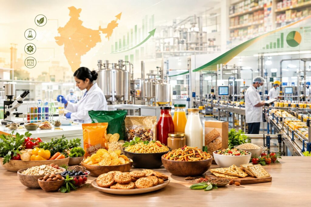 Biscuits and crackers representing the growing packaged snack market in India