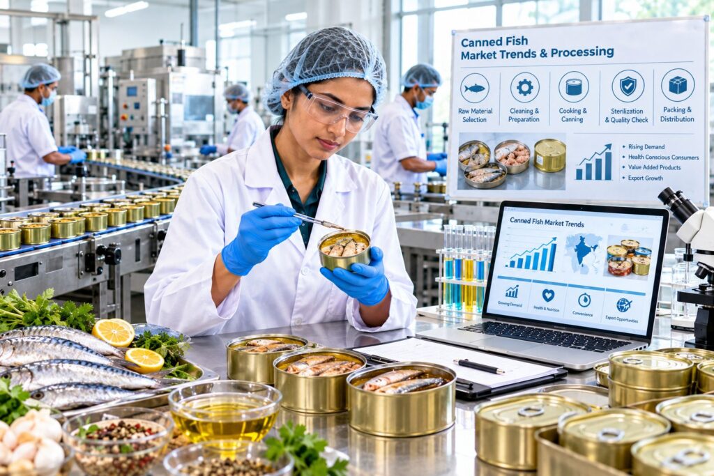 Canned fish processing and packaging for the Indian seafood market