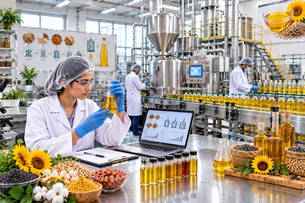 Cooking oil processing and manufacturing with food processing consulting