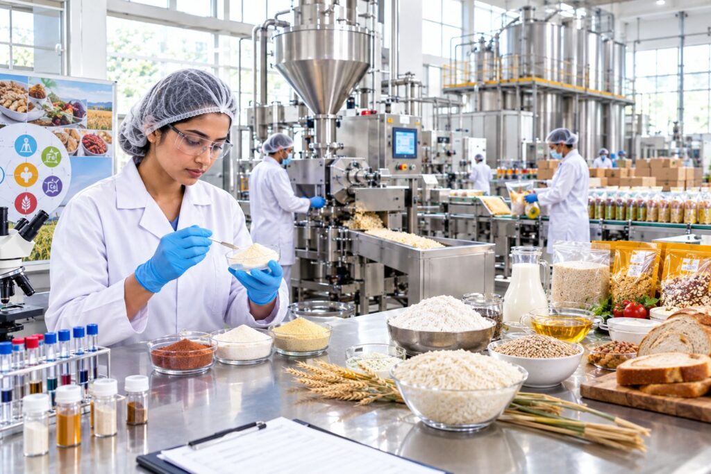 Food fortification in India with essential vitamins and minerals added to food products