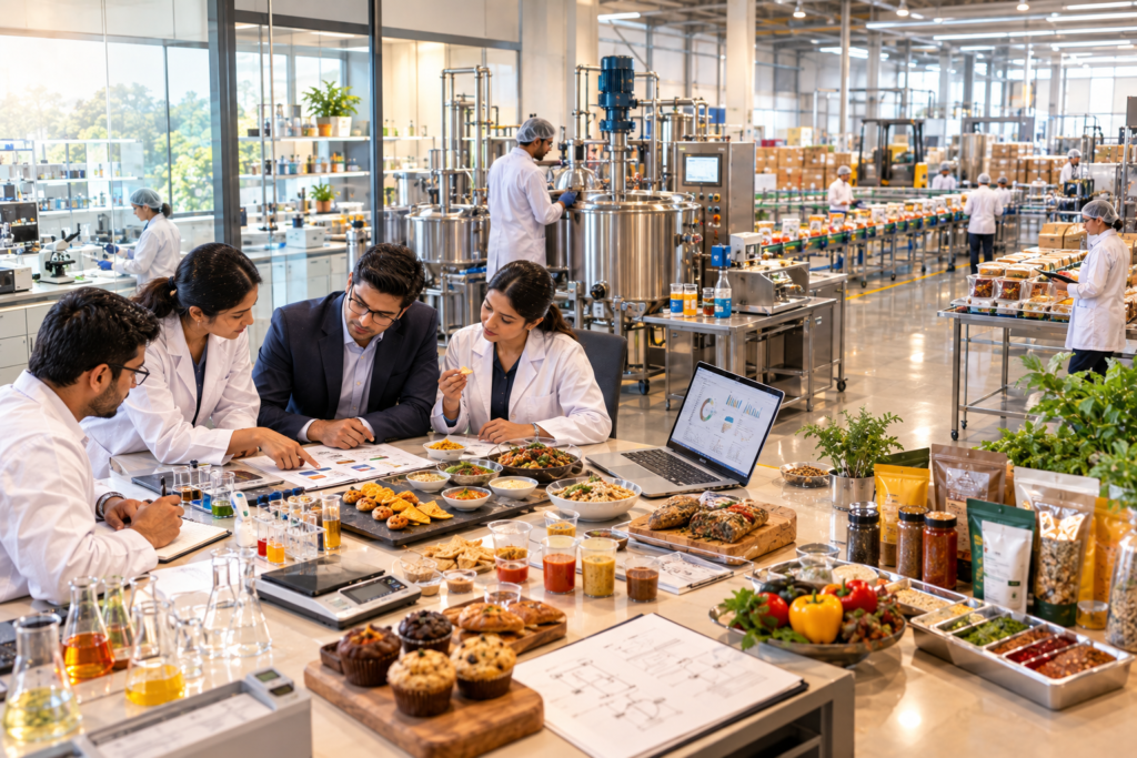 Food recipe development and formulation for commercial food production