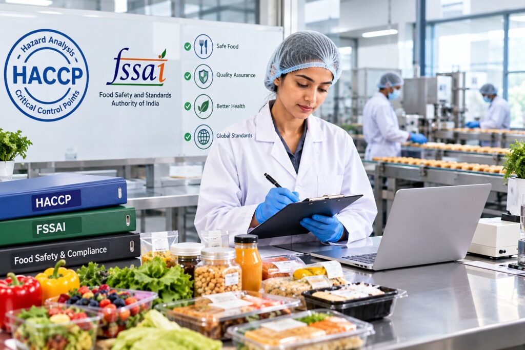 HACCP and FSSAI food safety certification process with a food consultant
