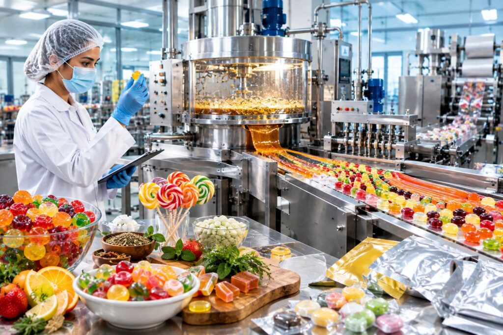 Hard boiled confectionery manufacturing and candy production in India