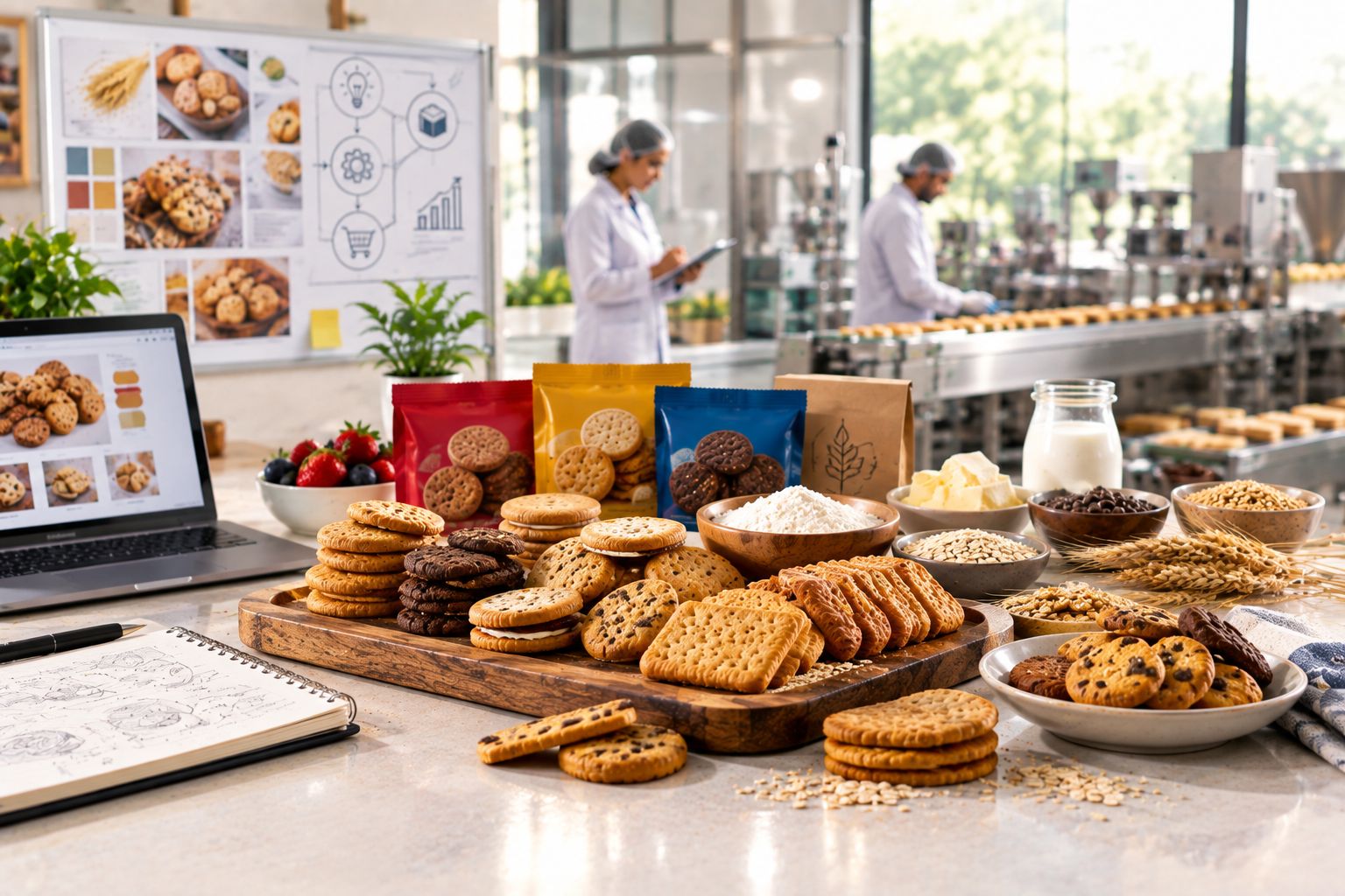 Biscuit brand manufacturing and packaging setup in India