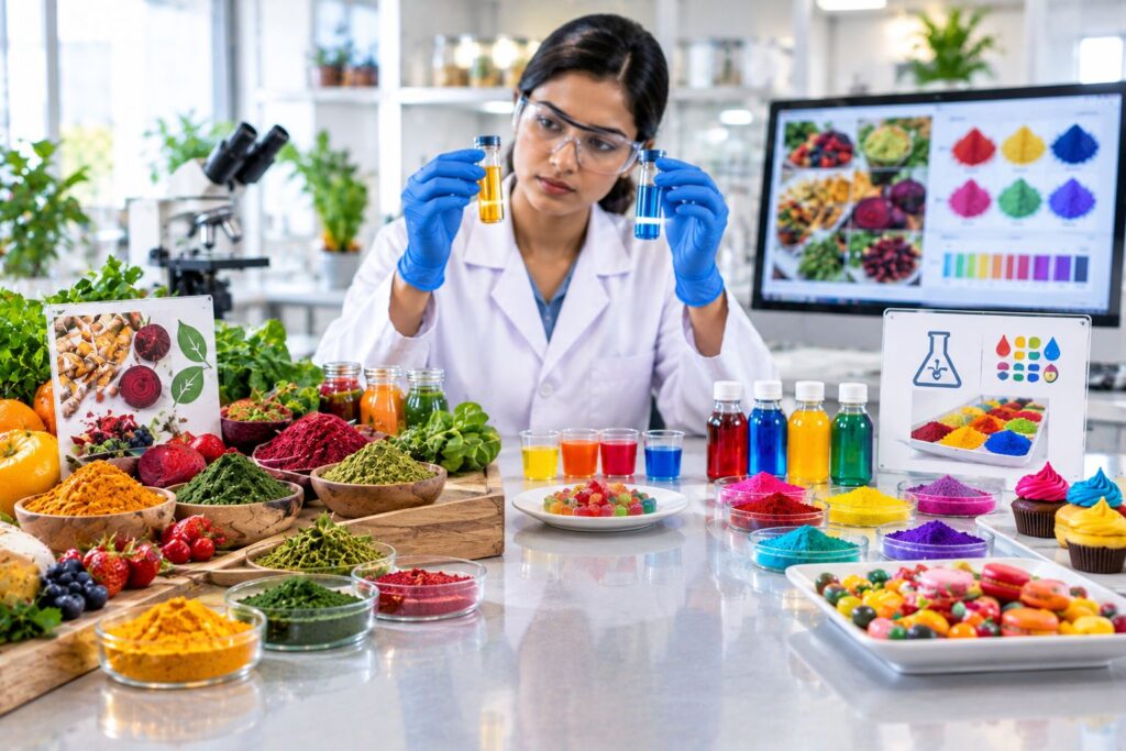 Natural and synthetic food color additives used in food products