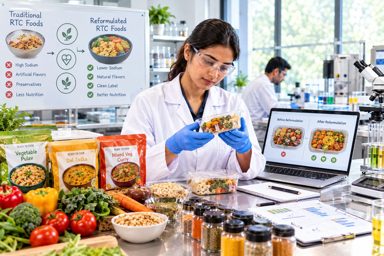 Reformulation and product development of ready-to-cook foods in India