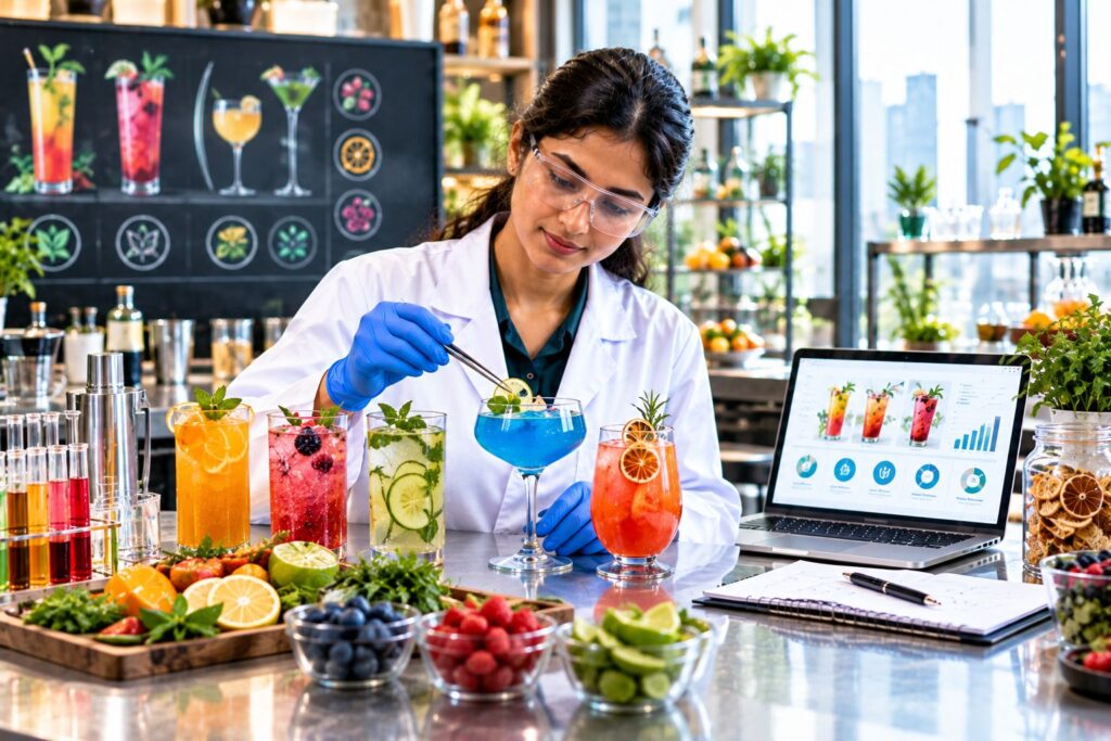 Colorful non-alcoholic mocktails showcasing the growing mocktail trend