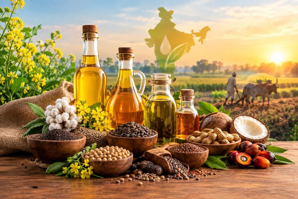 Traditional unrefined edible oils from India made using natural oilseeds