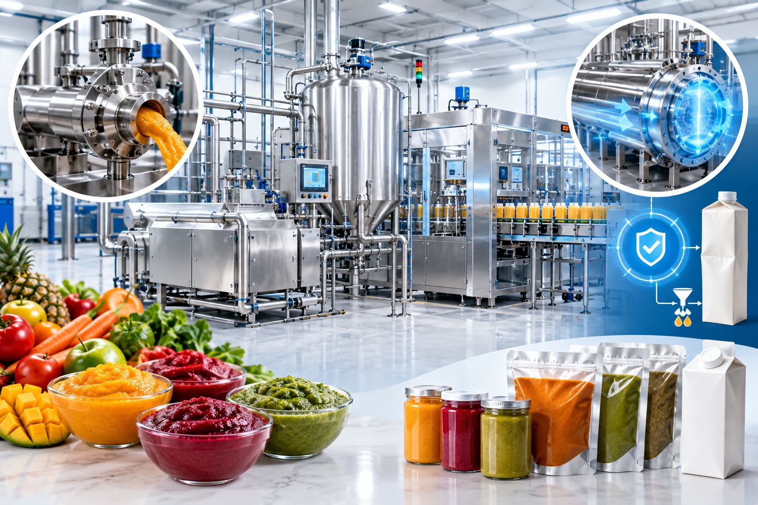 Aseptic sterilization equipment for pulp and paste processing industry