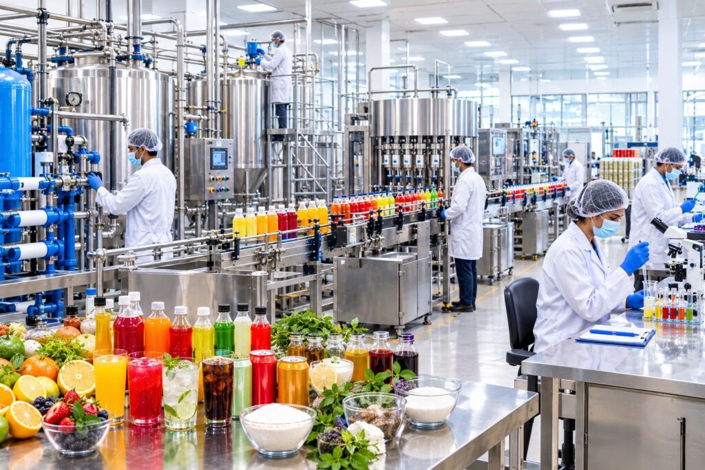 Soft drink manufacturing consultants supporting beverage production in India