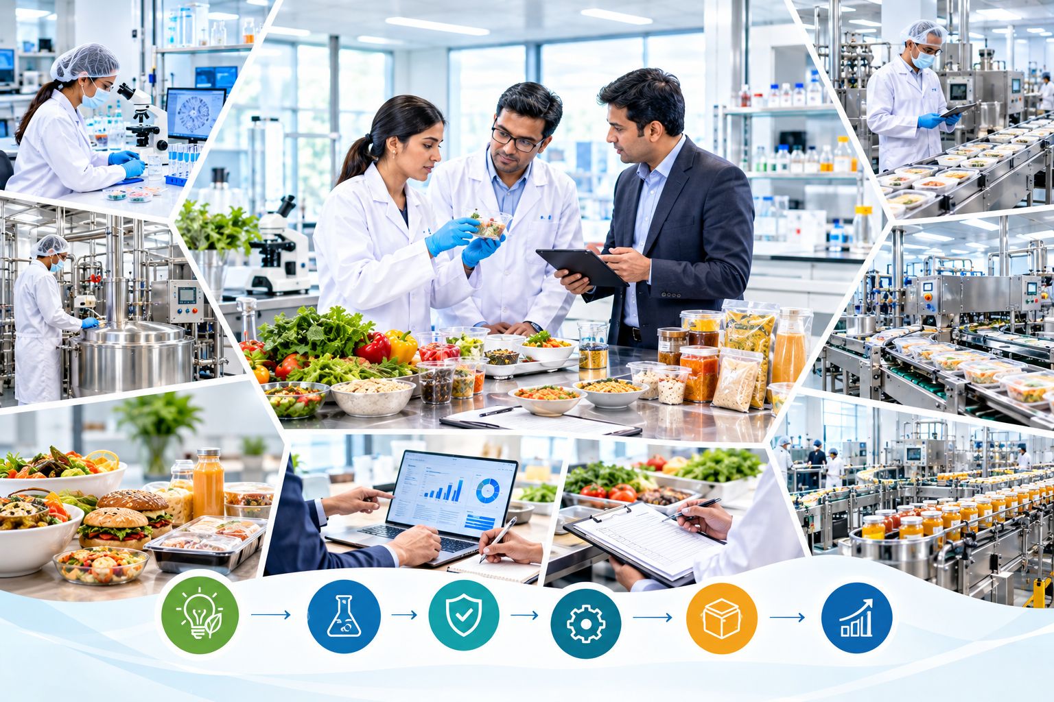 Food consultants supporting food product development, quality testing, and manufacturing innovation