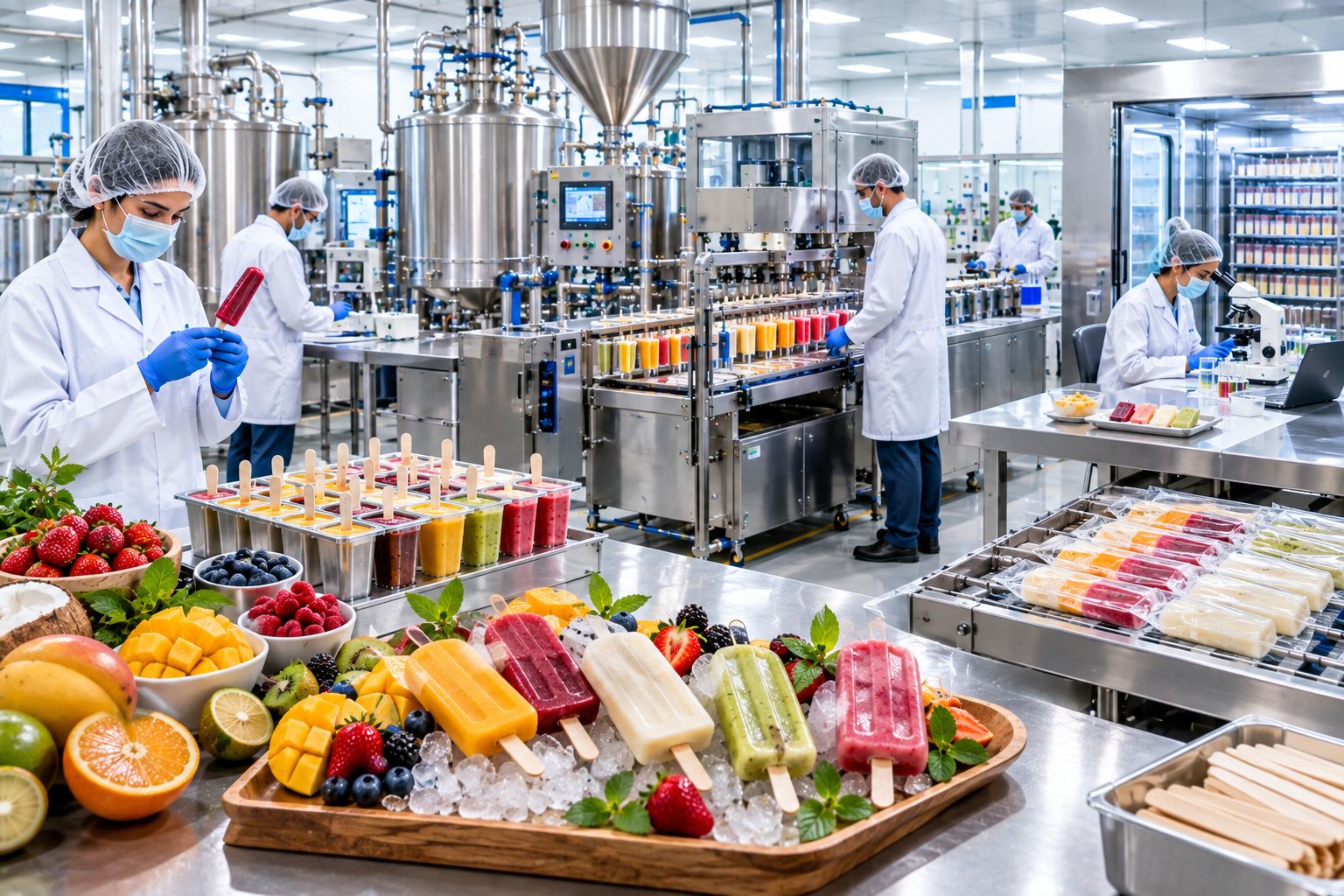 Food processing consultant for popsicle production