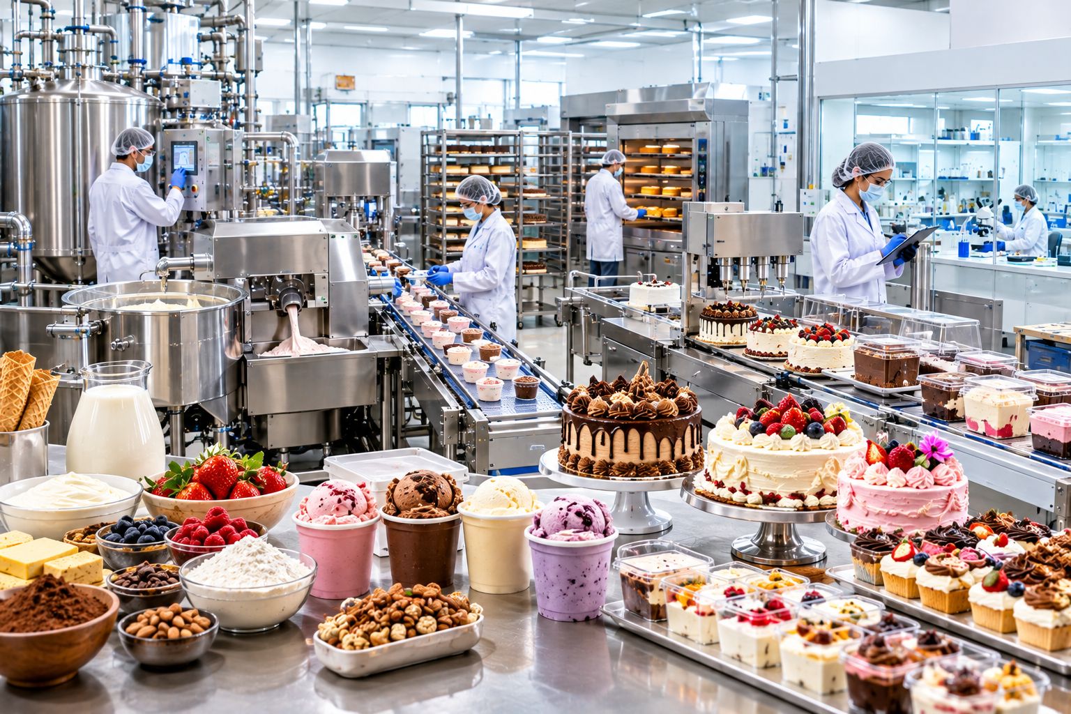 Food processing consultants for ice cream cake production
