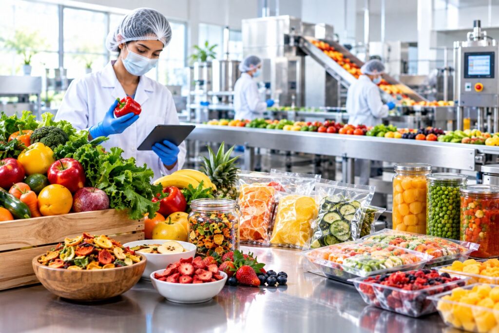 Food processing technology for perishable fruits and vegetables