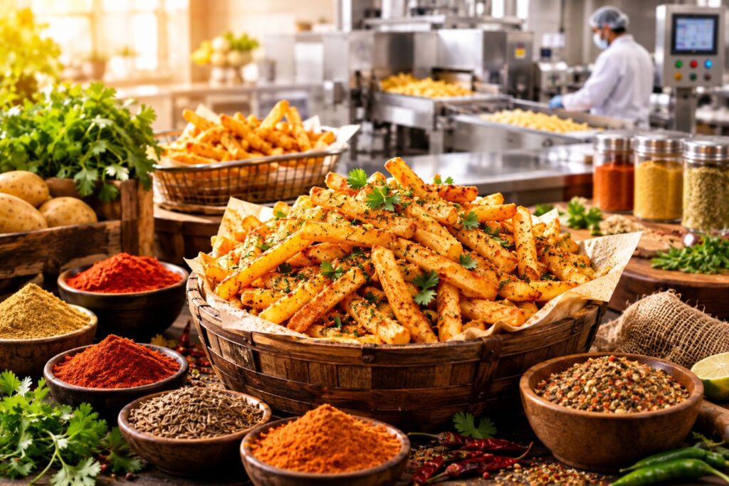 Indian French fries with spices and innovative flavours