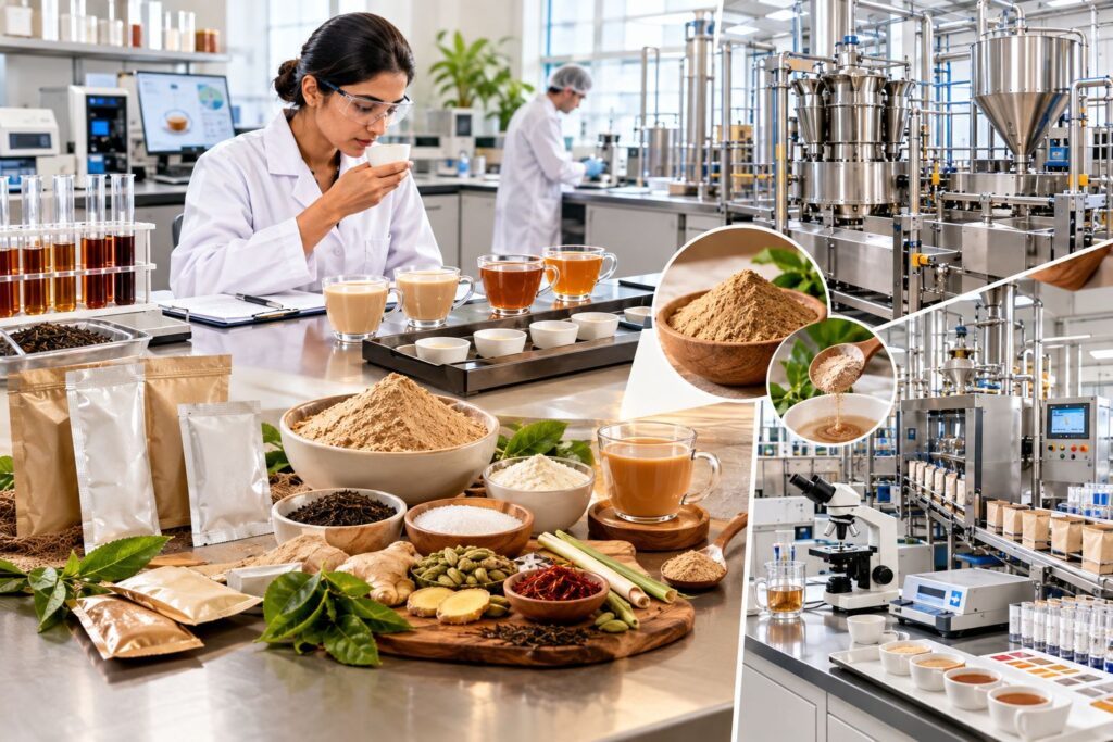 Instant tea premix flavour development and quality evaluation facility