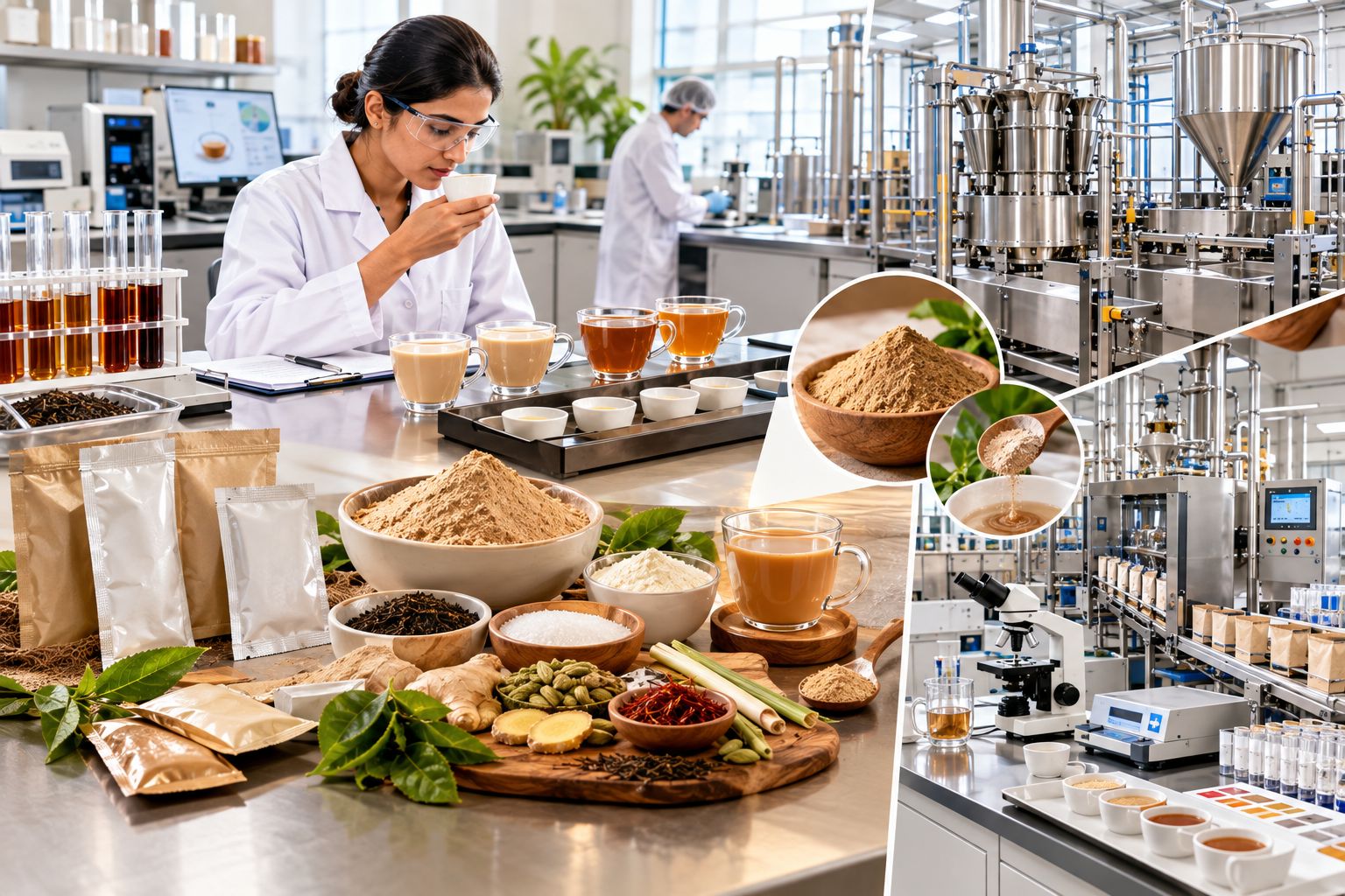Instant tea premix flavour development and quality evaluation facility