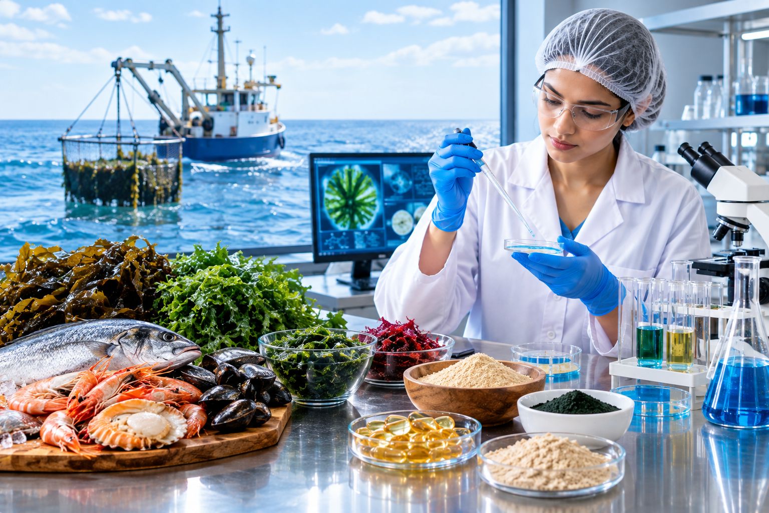Marine technology and food technology for sustainable food ingredients