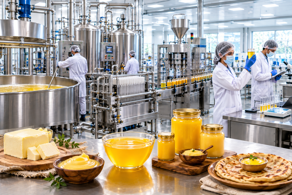 Food consultants supporting quality ghee production and processing