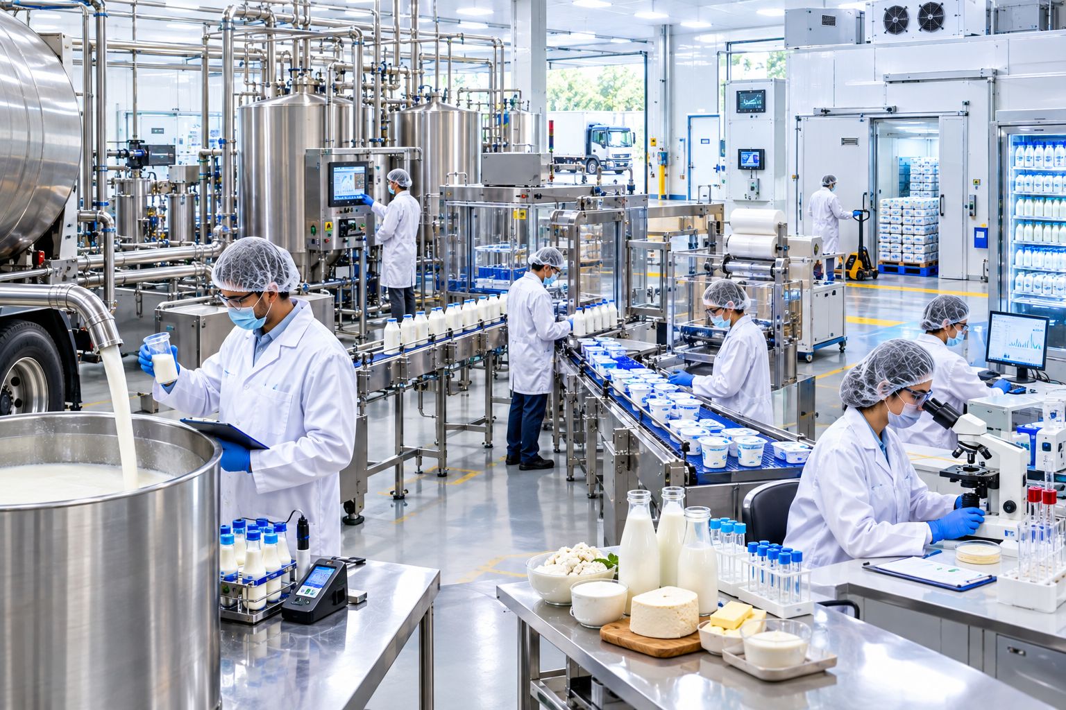 Potential safety control points in the dairy value chain