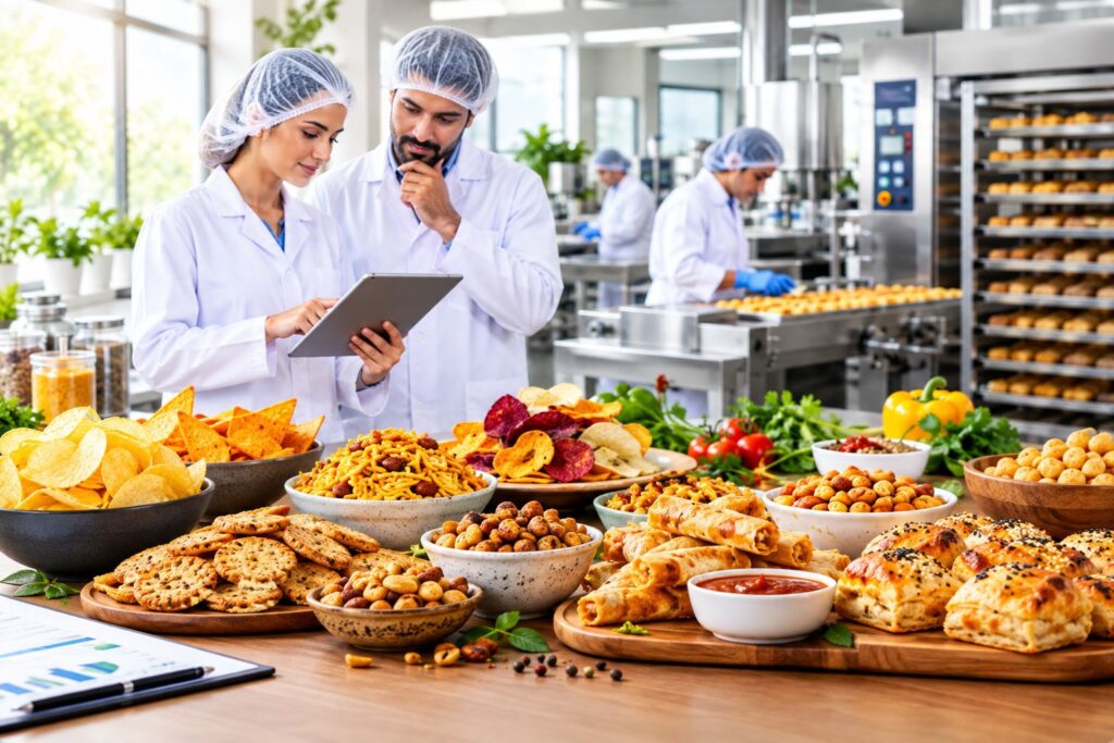 Savory snacks consultant developing innovative snack food products
