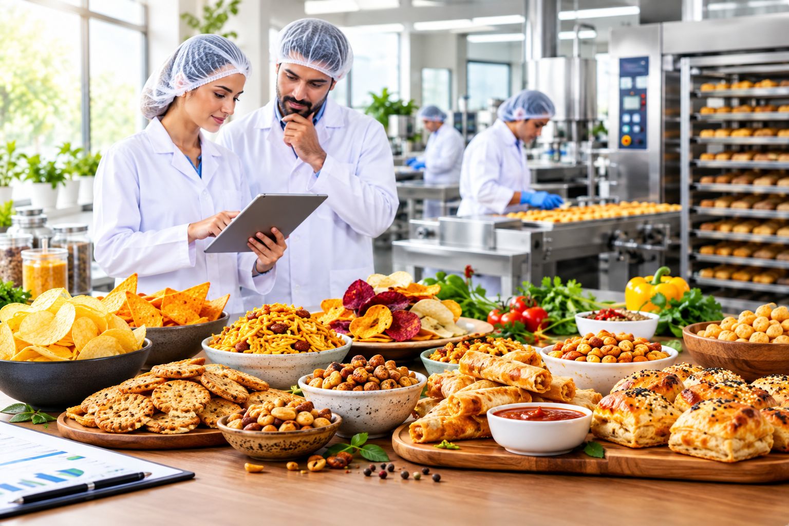 Savory snacks consultant developing innovative snack food products
